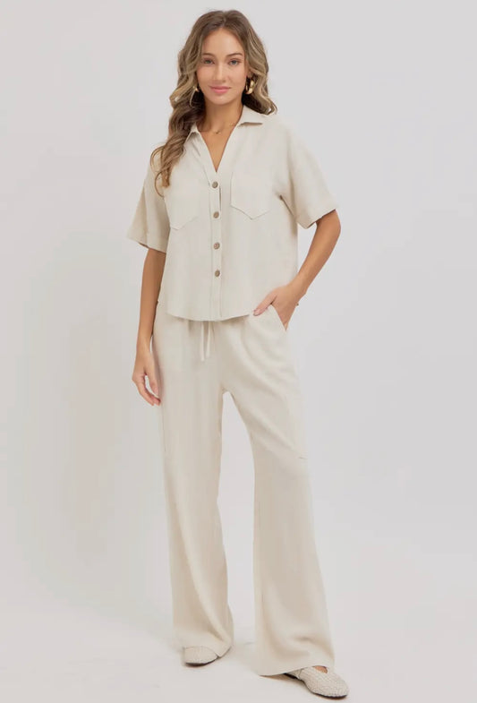 Linen Button Down Top