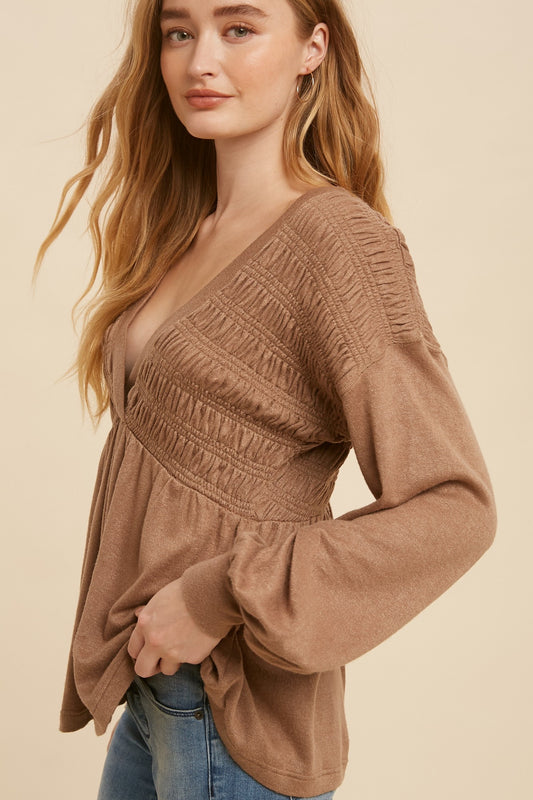 Ready For Fall Babydoll Blouse