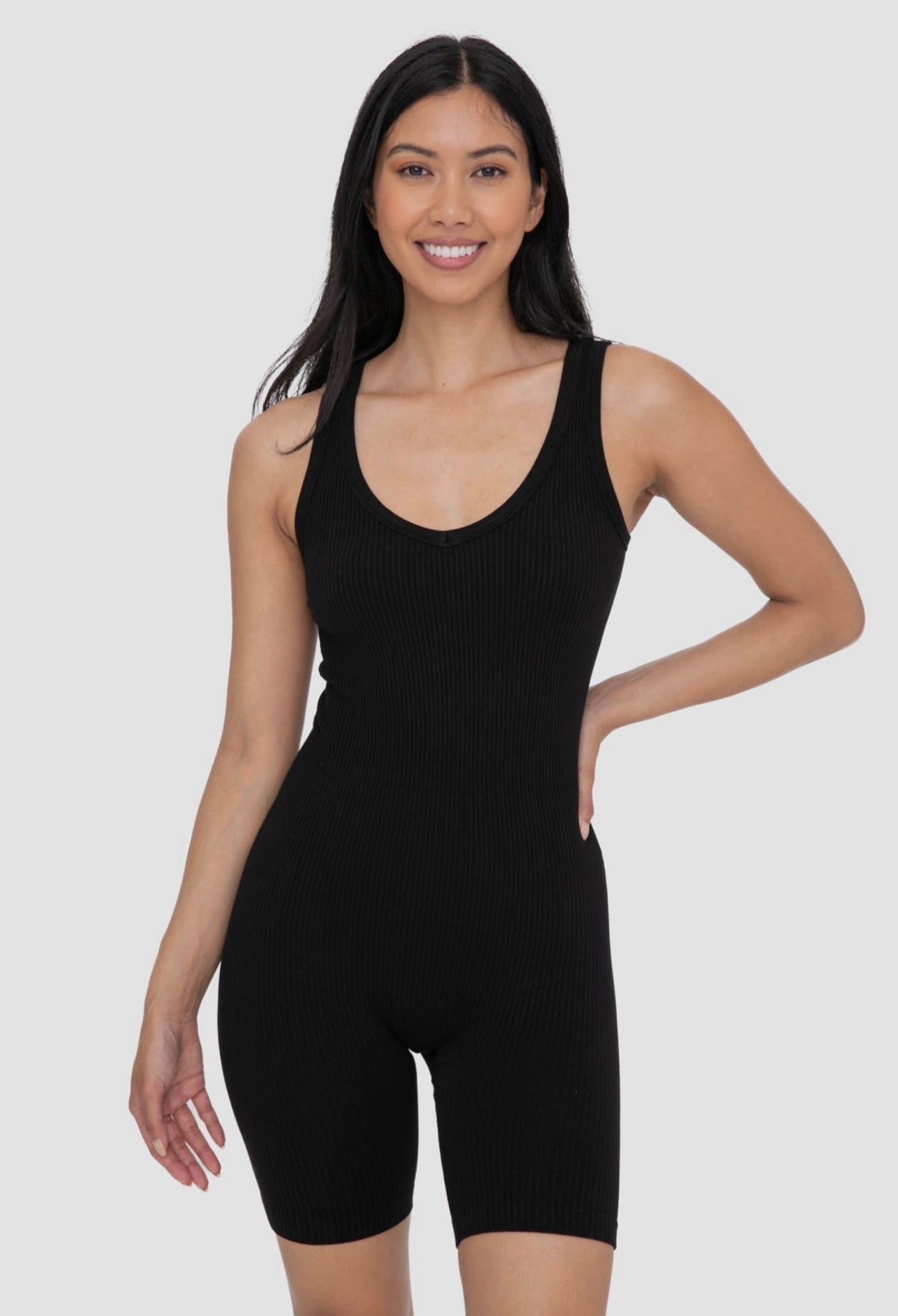 Ribbed Seamless Romper