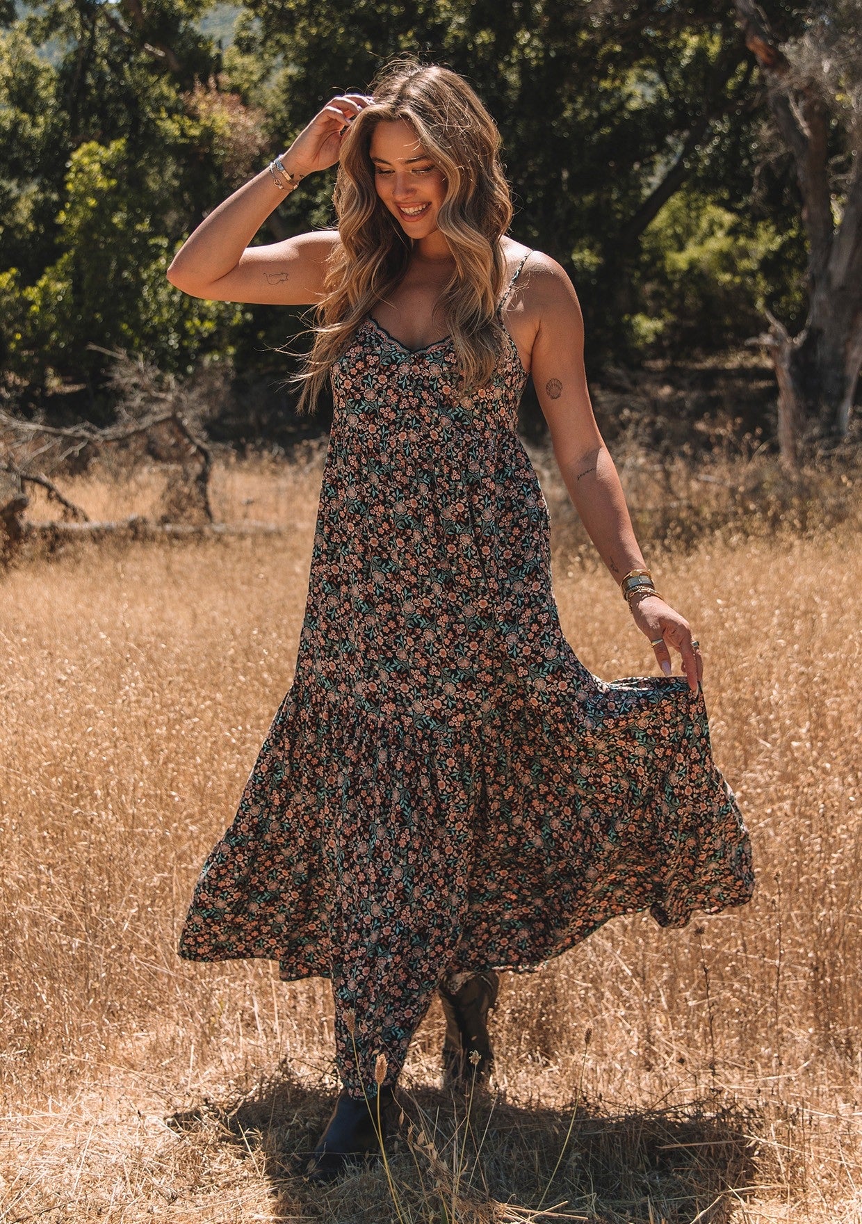 Vintage Floral Maxi Dress Sunshine & Smile Boutique Vintage Floral Maxi Dress Sunshine & Smile Boutique