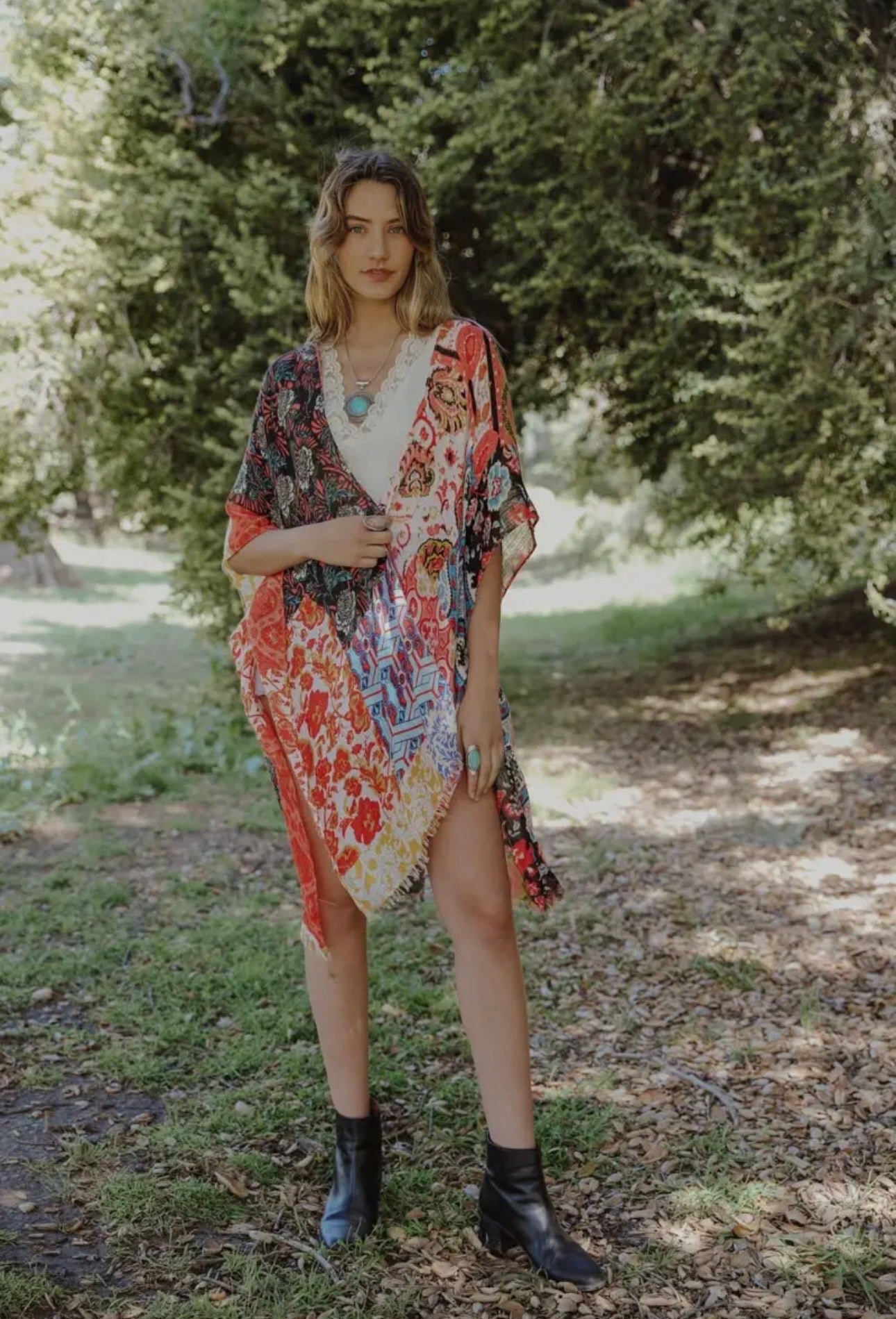 Boho Floral Kimono