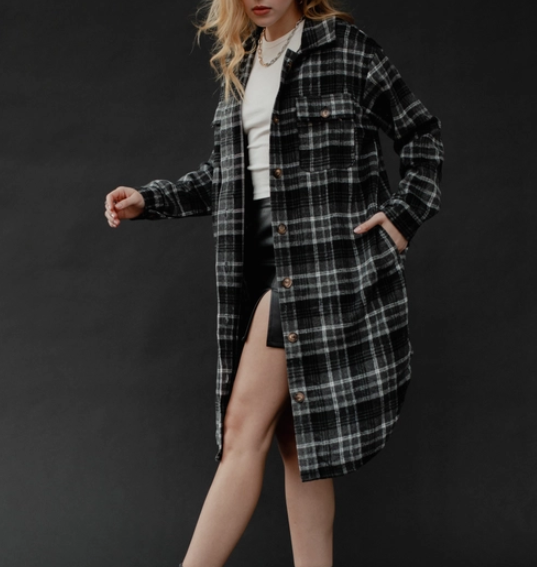 Winter Shacket - Charcoal