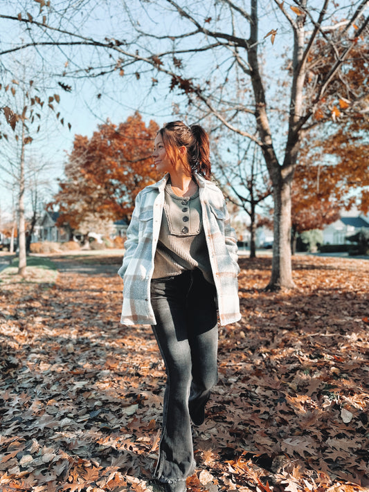 Henley Olive Sweater