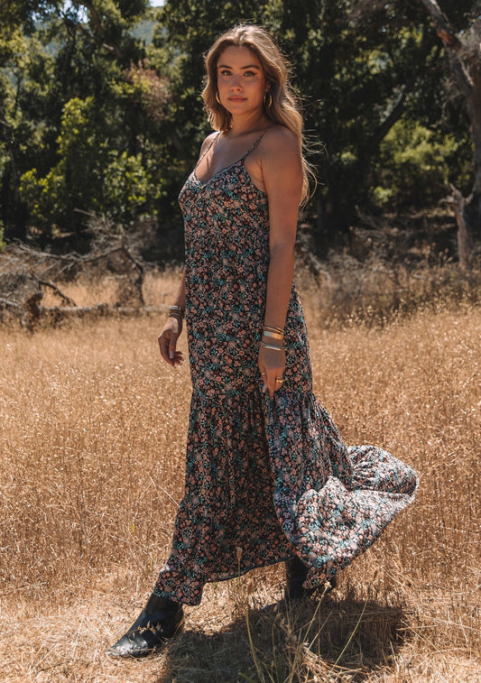 Vintage Floral Maxi Dress