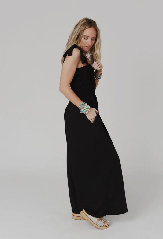 Day trip Wide Leg Jumpsuit - Black