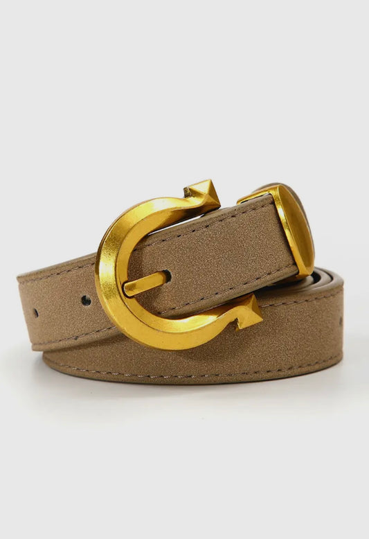 Suede Belt - Natural