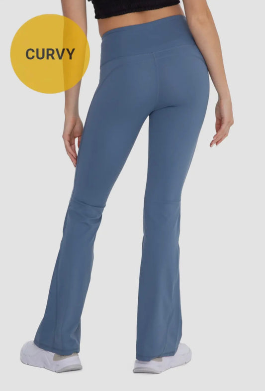 High Rise Leggings - Dusty Blue