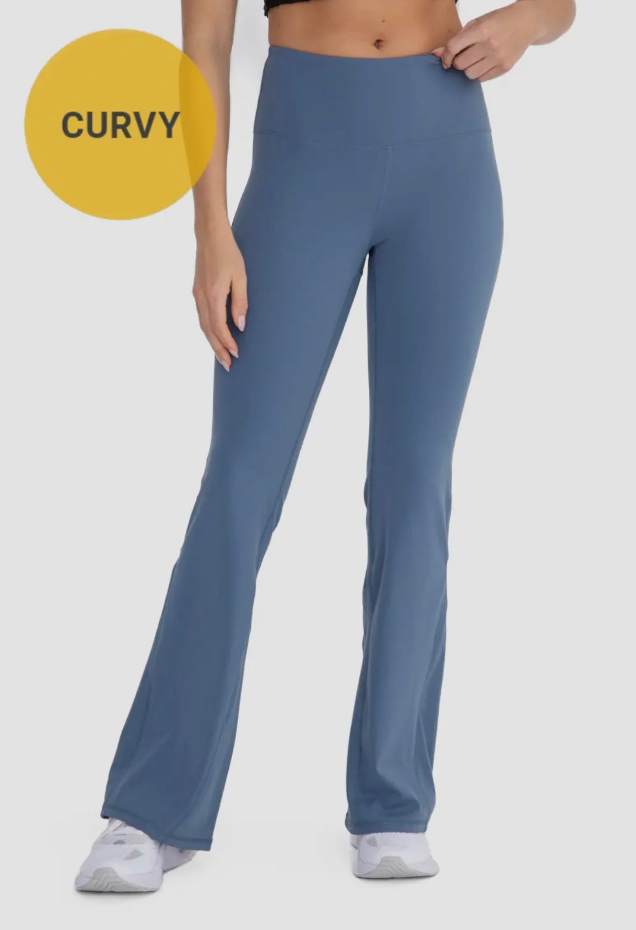 High Rise Leggings - Dusty Blue