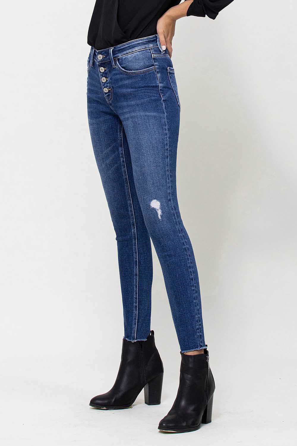 Mid Rise Vervet Skinny Jeans