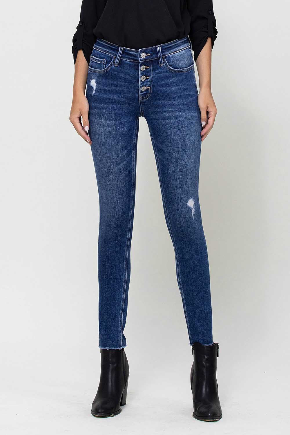 Mid Rise Vervet Skinny Jeans