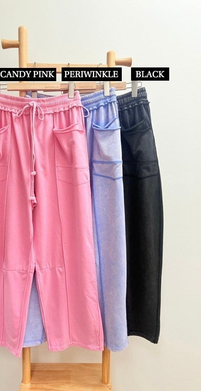 Barrel Knit Pants - Periwinkle
