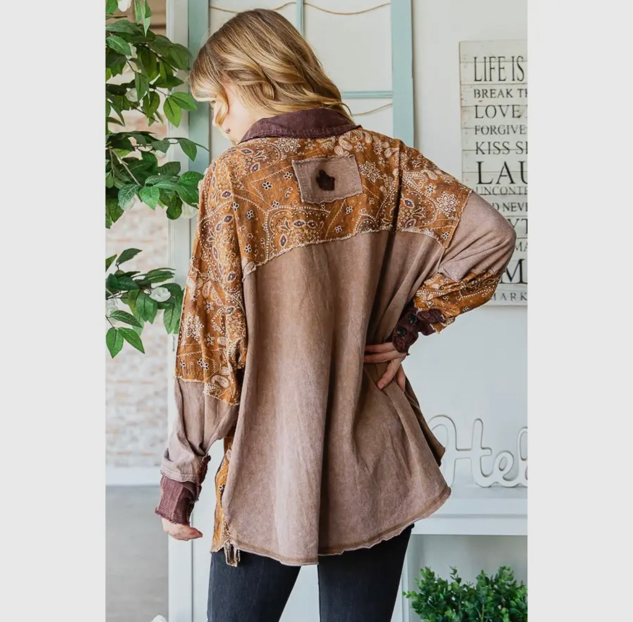 Paisley Long Sleeve Top