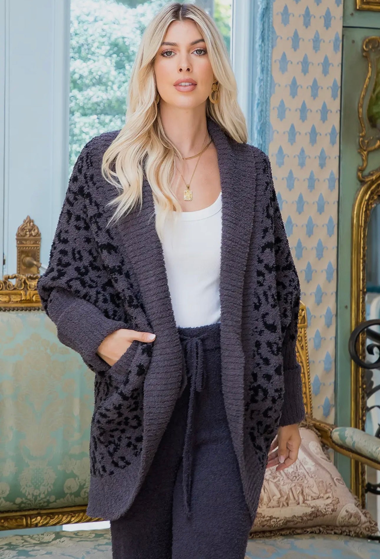 Leopard Plush Cardigan