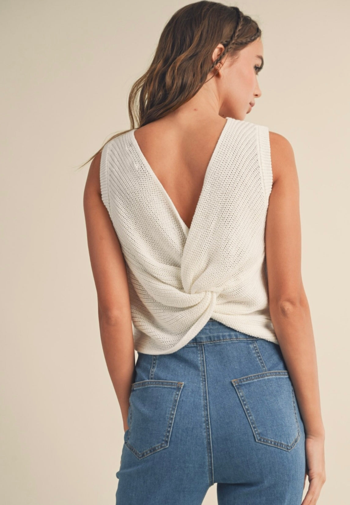 Hampton Sweater Top - Off White